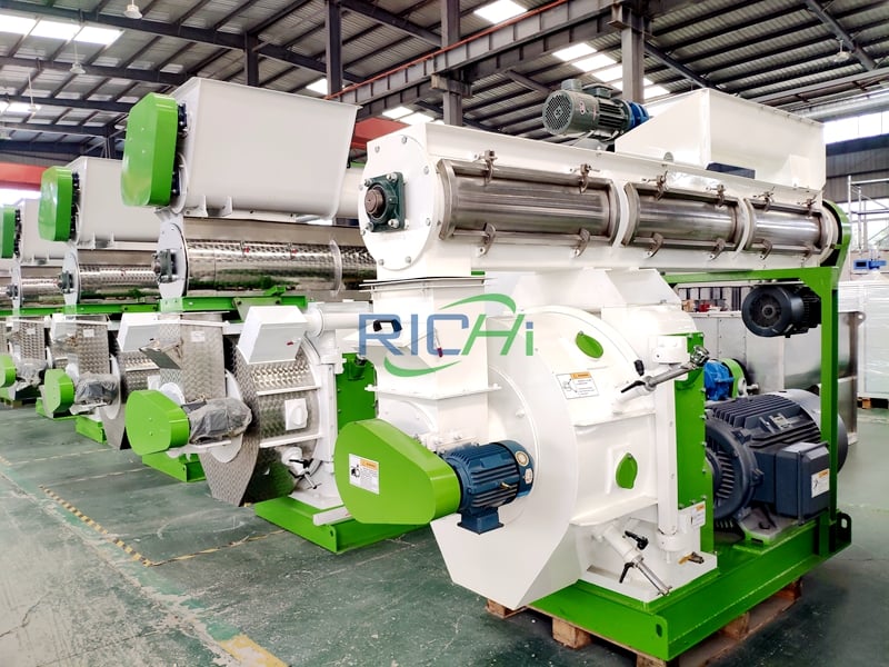 3-5T/h grass pellet production line for ruminant animal feed in Indonesia