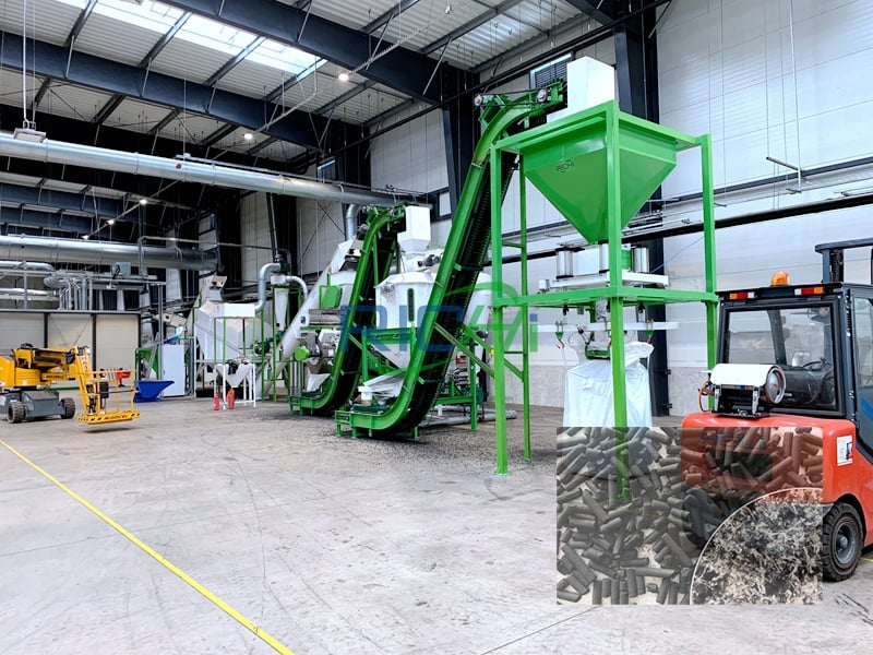 biomass pellet production line process tire fiber