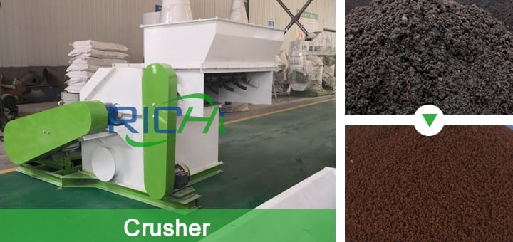 Chicken manure crusher