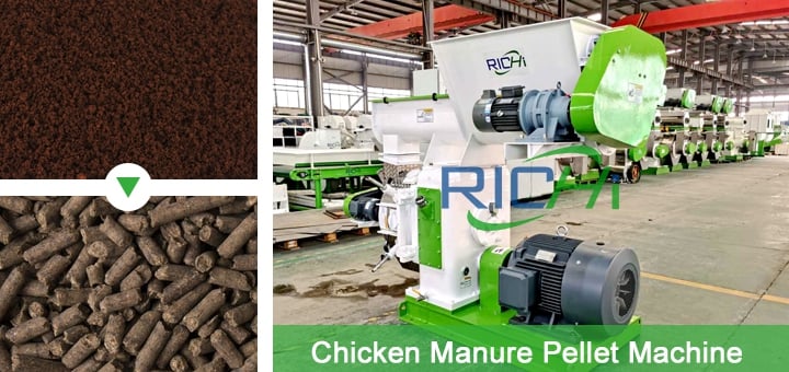 Chicken manure pellet machine