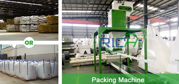 Chicken manure pellet packing machine